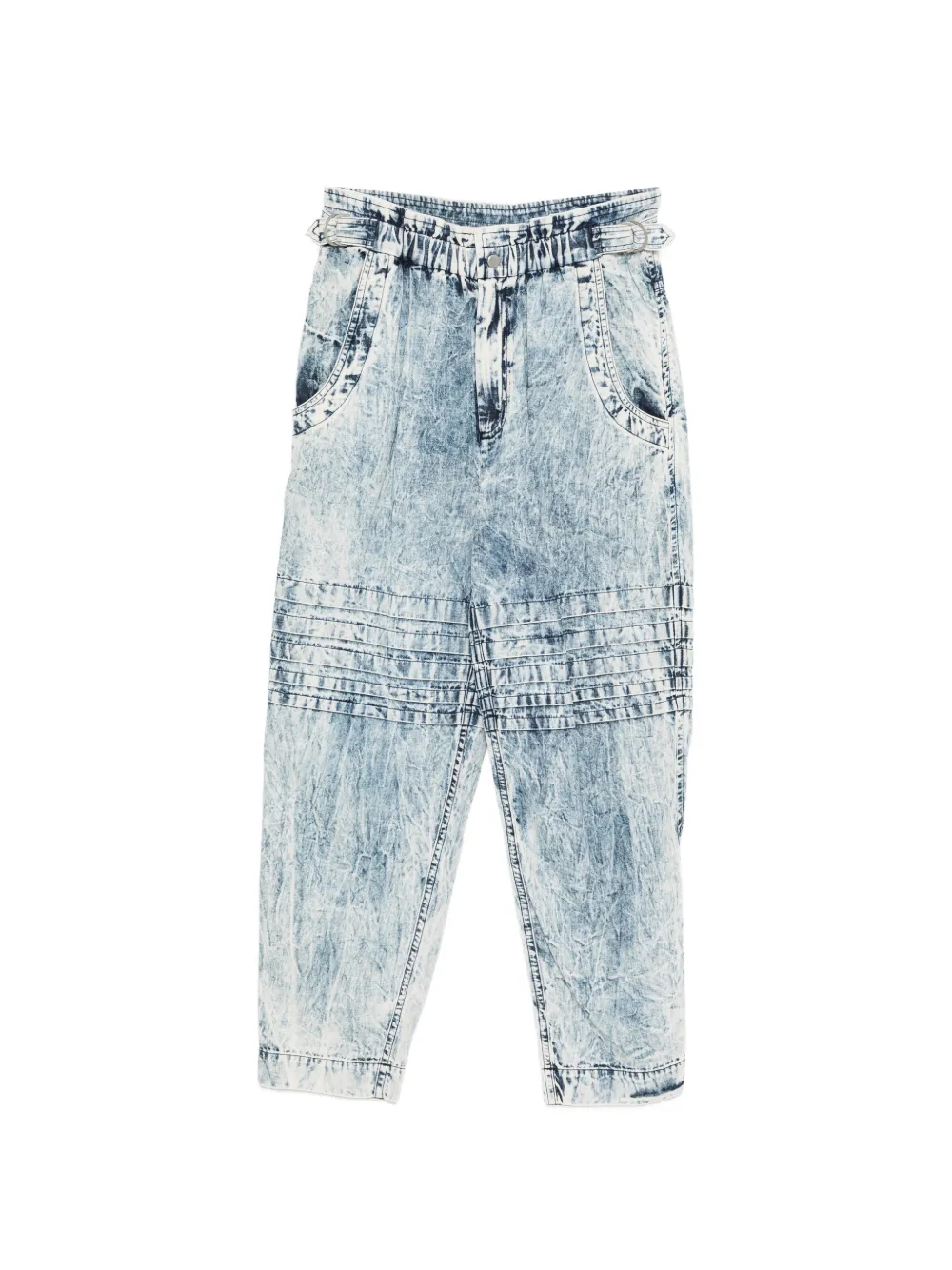 MARANT ÉTOILE elasticated-waistband tapered jeans - Blu