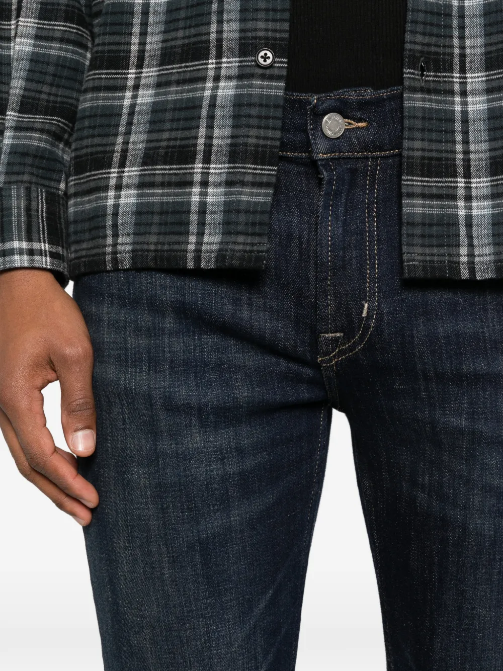 7 For All Mankind Jeans met logopatch Blauw