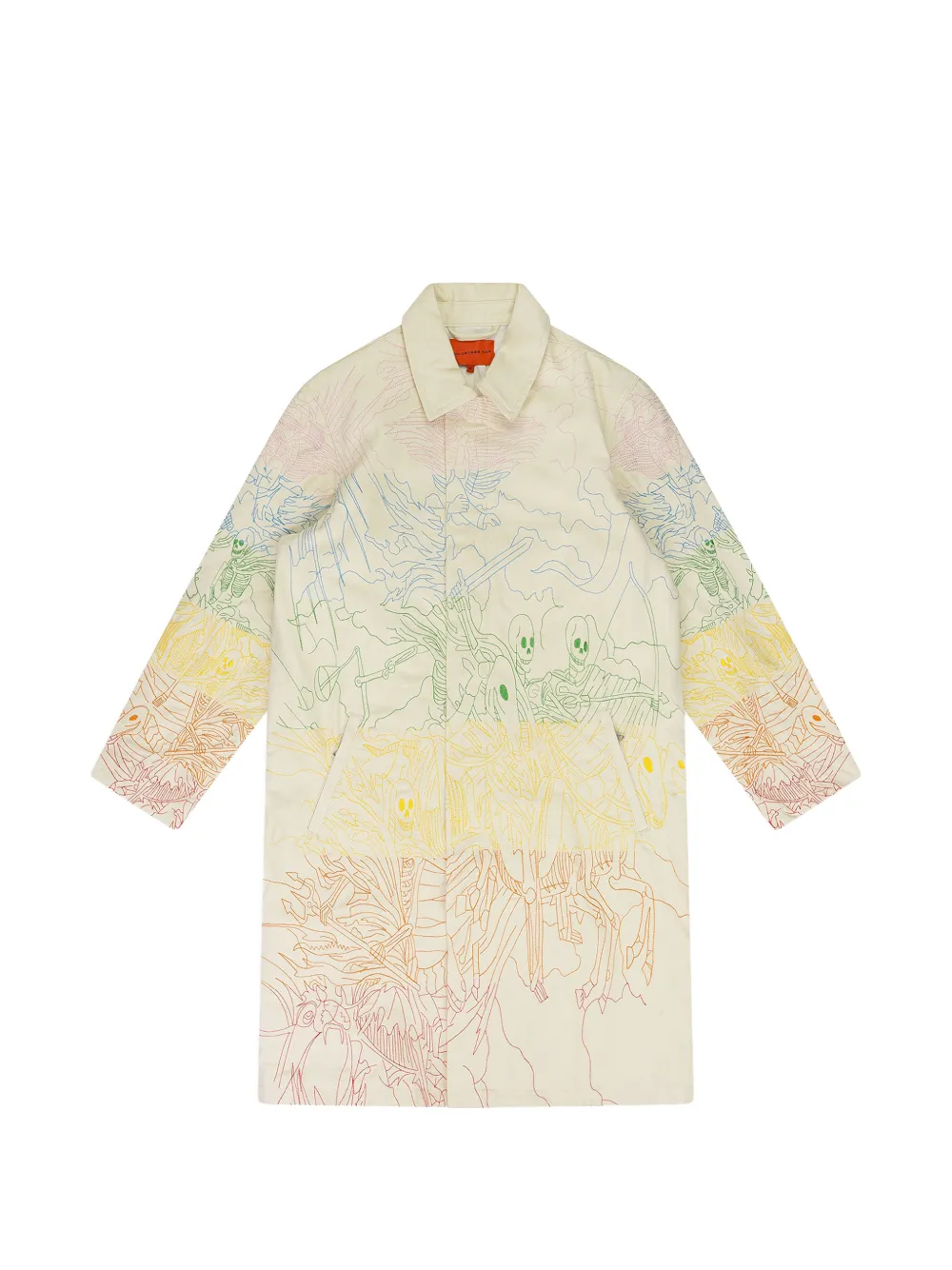 Who Decides War embroidered trench coat - Toni neutri