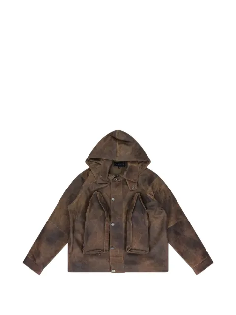 Who Decides War veste en cuir à capuche