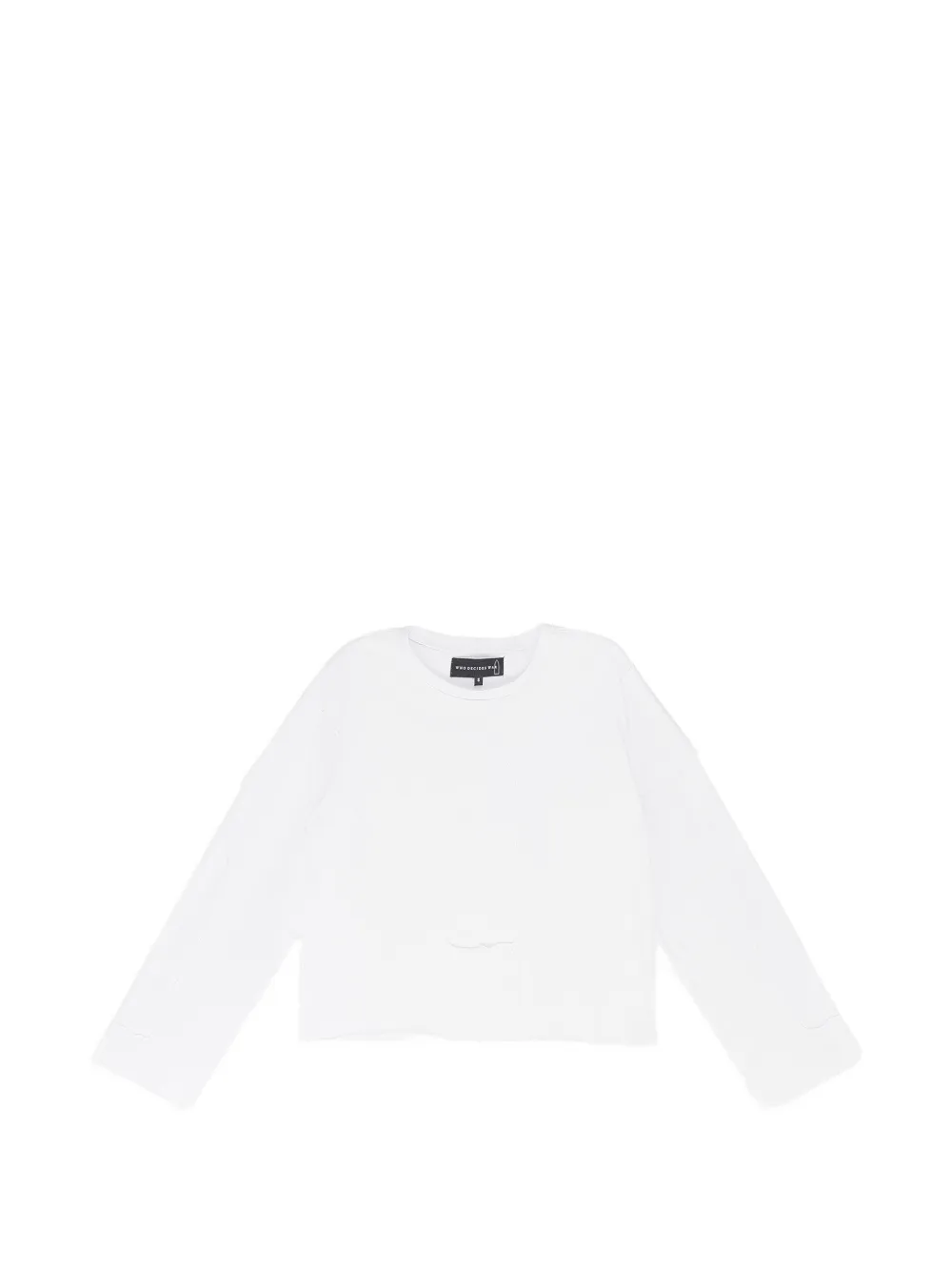 Who Decides War AMALGAMATED WINDOW long-sleeves T-shirt - Bianco
