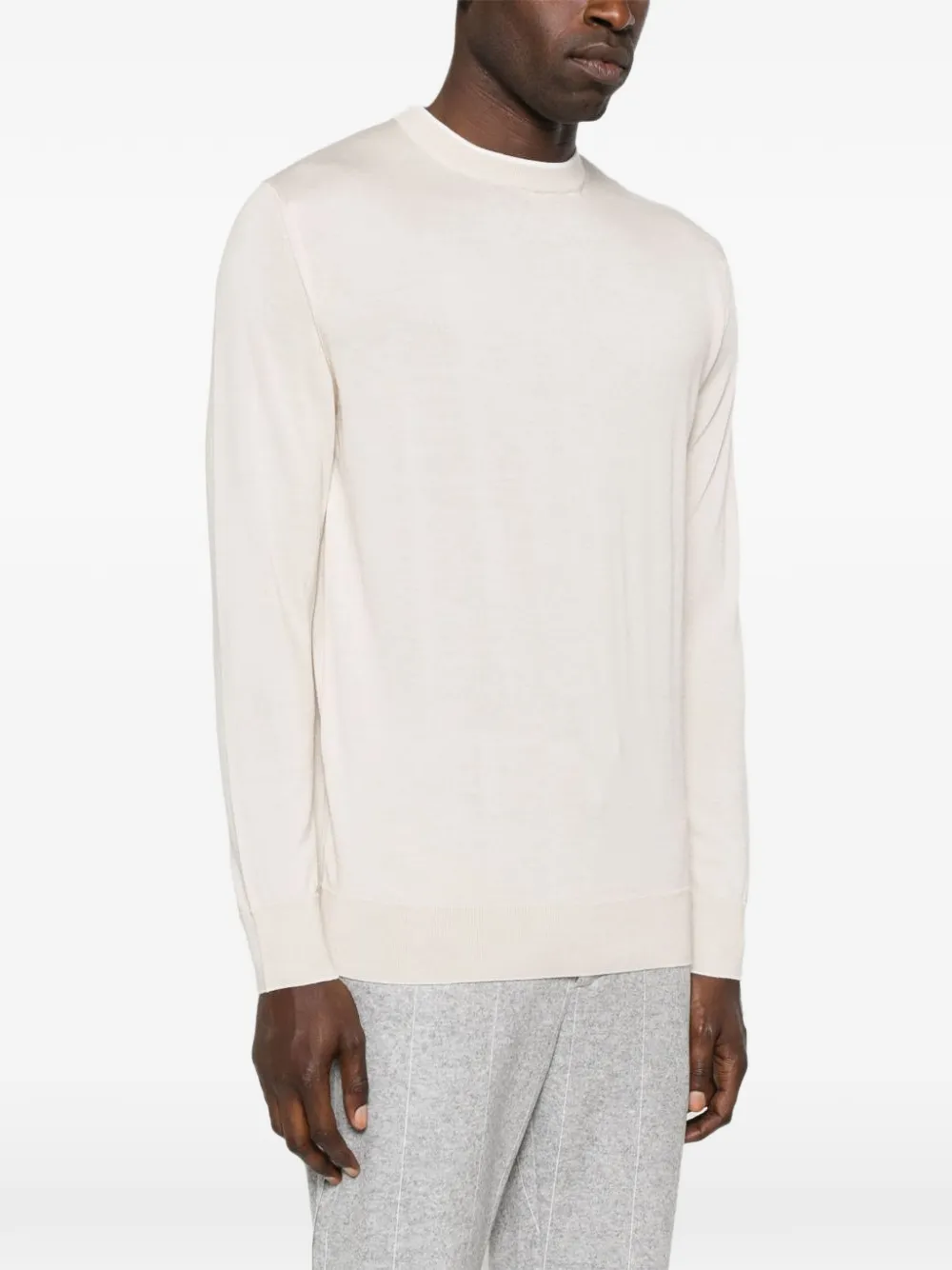  Eleventy Crewneck Sweater - Neutrals 
