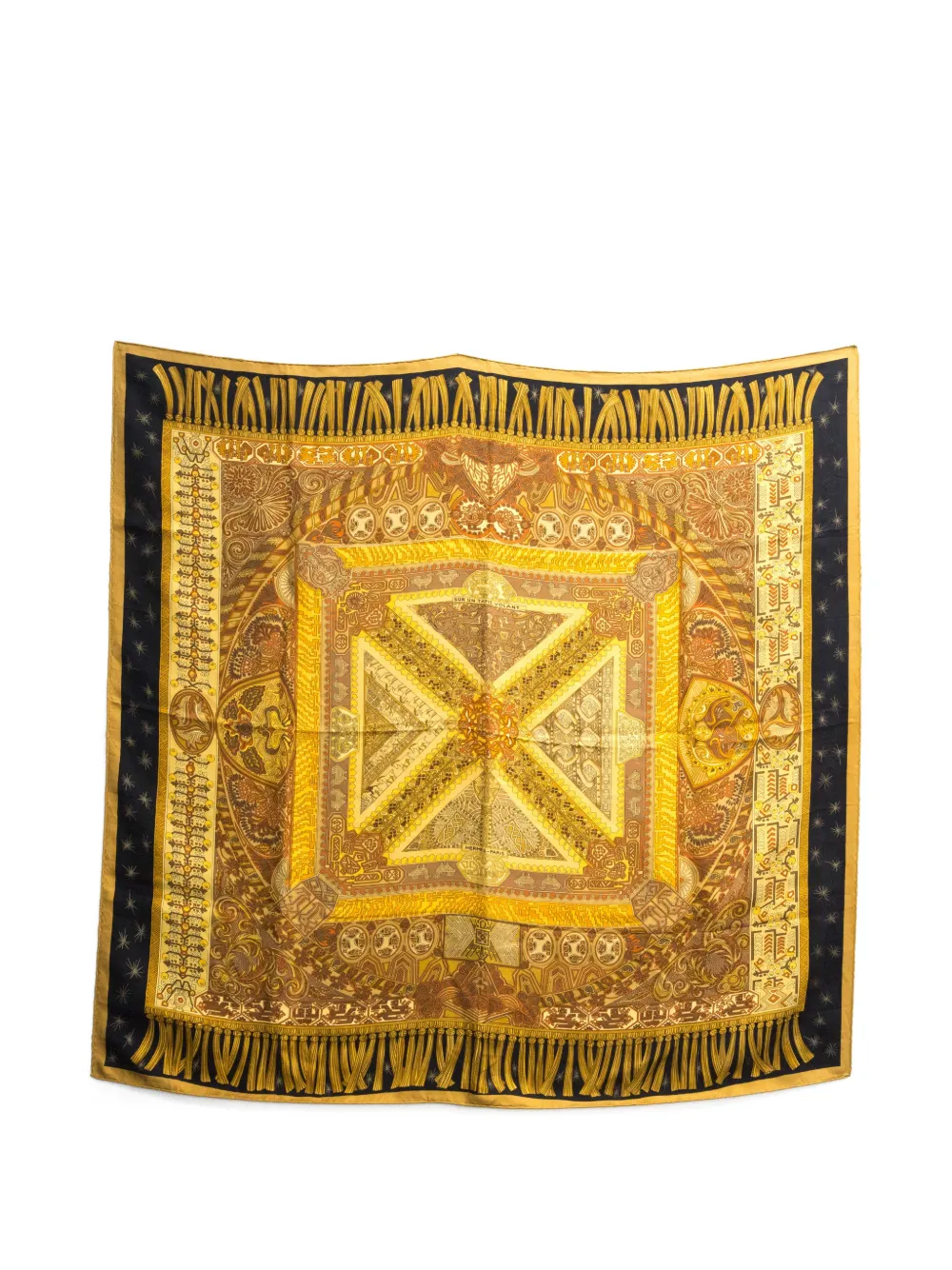 Hermès Pre-Owned 2006 Sur Un Tapis Volant... silk scarf - Giallo