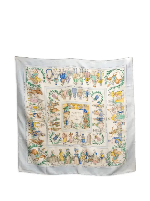 Hermès Pre-Owned mascada de seda Costumes Civils Actuels 1995