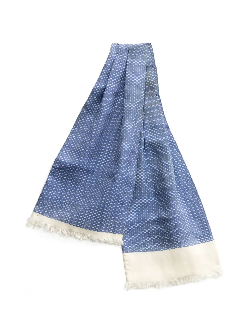 Hermès Pre-Owned 1960s H-pattern silk ascot - Blu