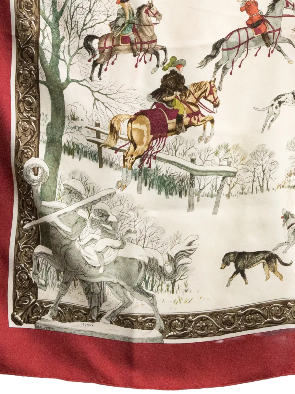 1970s L’Hiver Silk Scarf