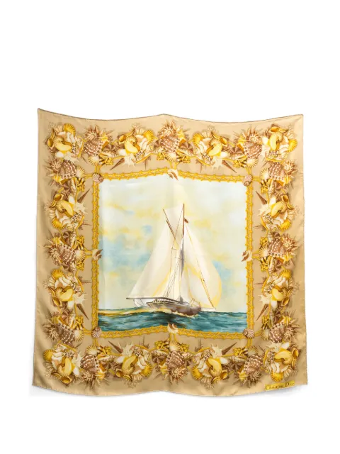 Christian Dior Pre-Owned 2000s boat silk scarf