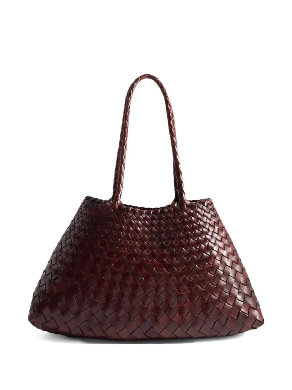 DRAGON DIFFUSION big Santa Croce woven tote bag - Marrone