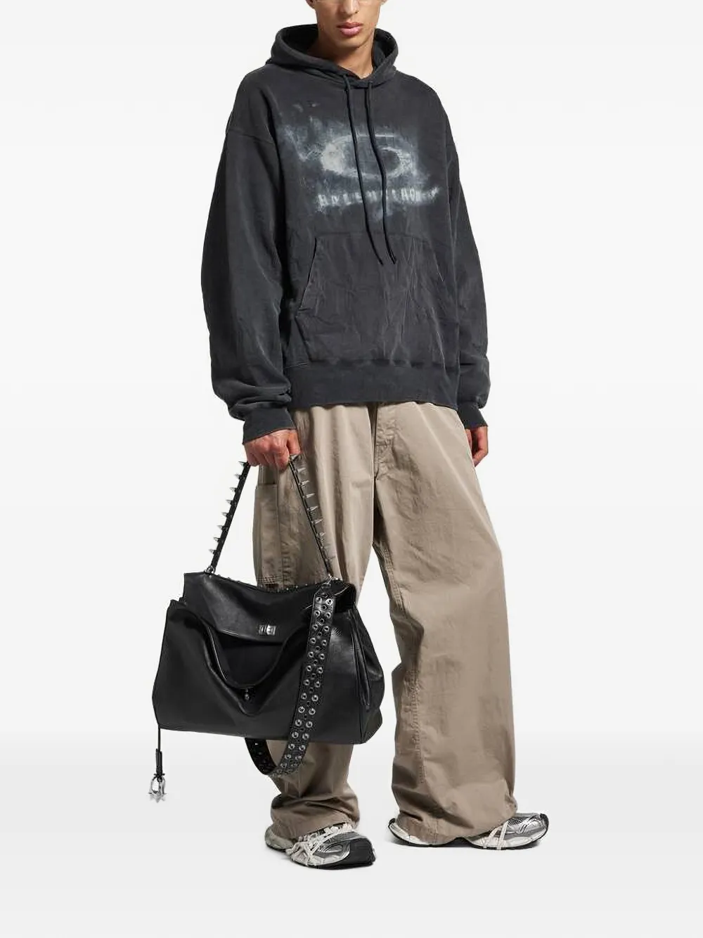 Balenciaga Hoodie met logo Grijs
