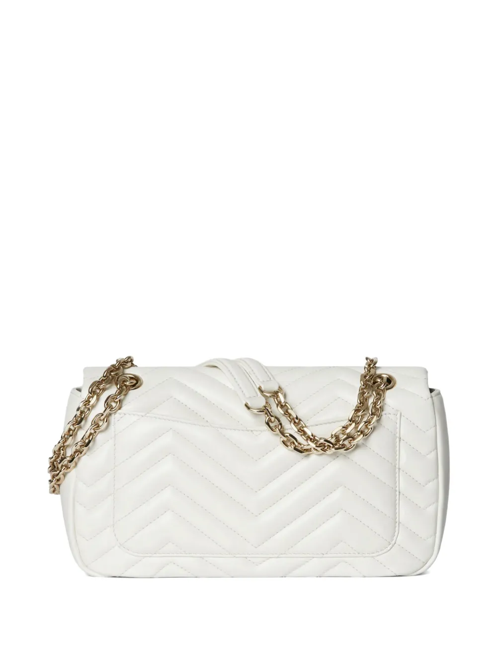 Gucci chevron GG marmont shoulder bag - Wit