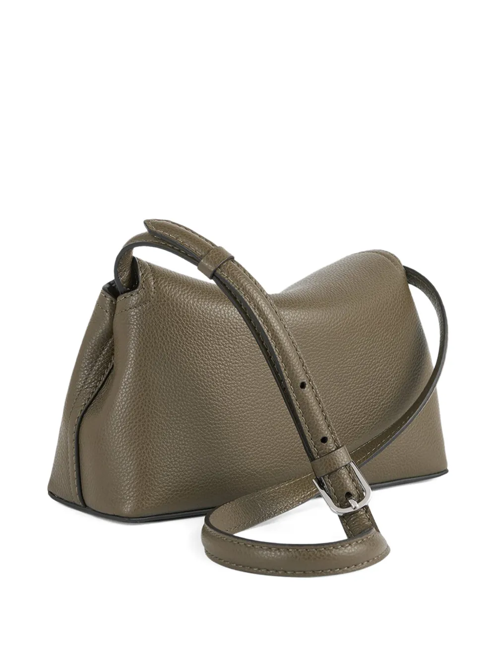  Toteme T-lock Hammered Leather Clutch Bag - Green 