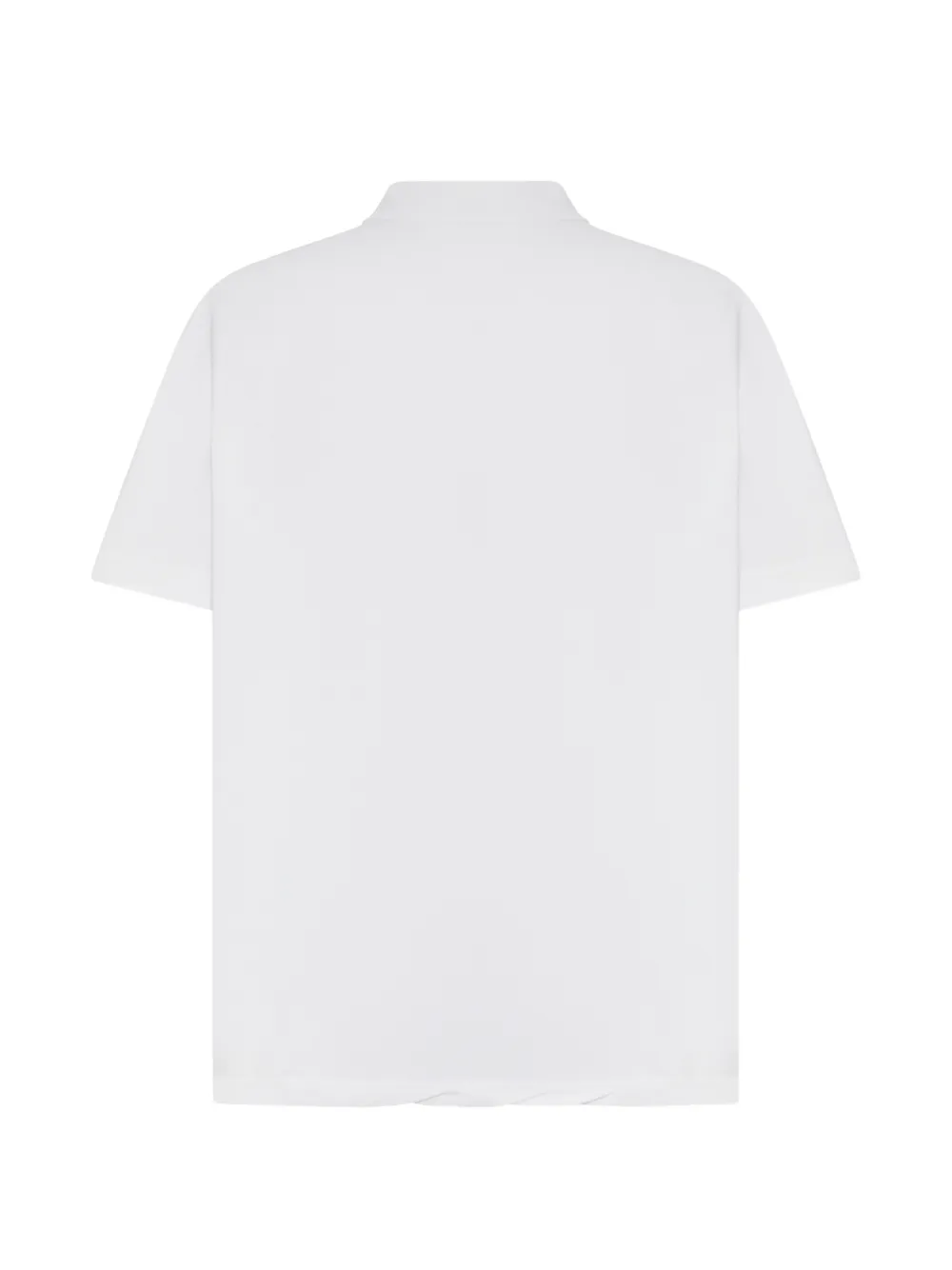 Balenciaga logo-embroidered pique polo shirt - Wit