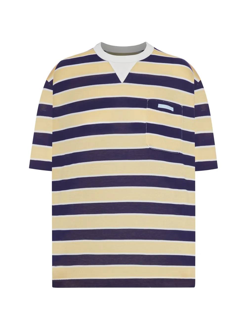 Prada striped pocket T-shirt - Giallo