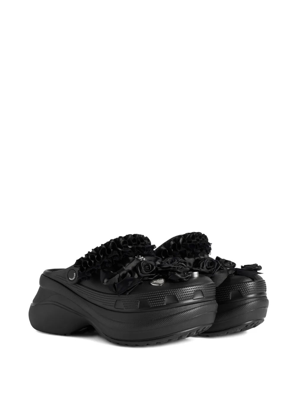 Balenciaga x Crocs™ JIBBITZ™ floral mules Zwart