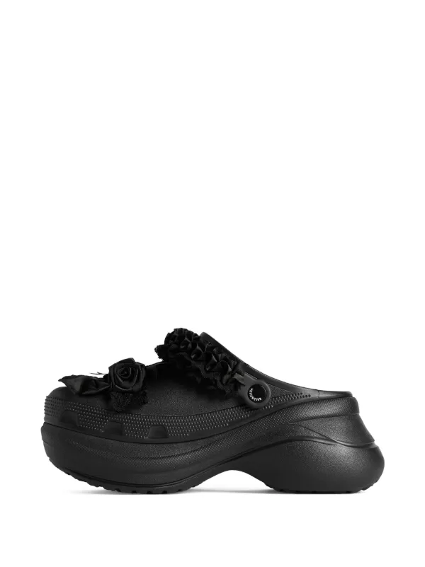 Balenciaga x Crocs™ JIBBITZ™ フローラル ミュール | ブラック