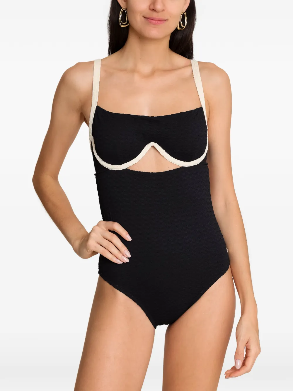  Brigitte Cut-out Swimsuit - Black 