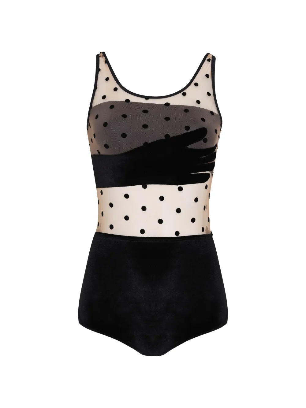 Brigitte Carnaval/Festival Luva polka-dot swimsuit - Nero