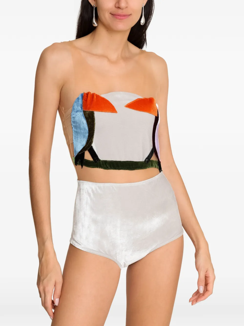  Brigitte Carnival/festival Tucano Abstract-design Swimsuit - Neutrals 