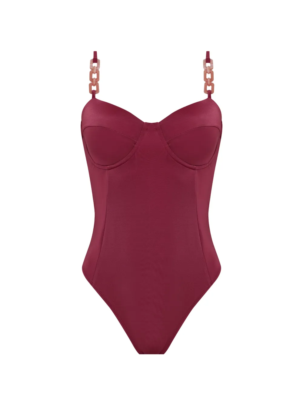 Brigitte Maíthe strap-chain swimsuit - Rosso