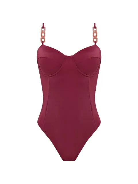 Brigitte Maíthe strap-chain swimsuit