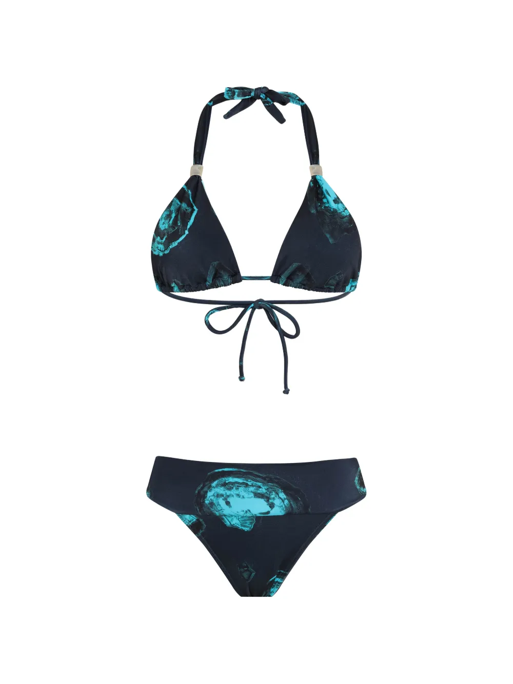 Brigitte Marina tie-detail printed bikini - Blu