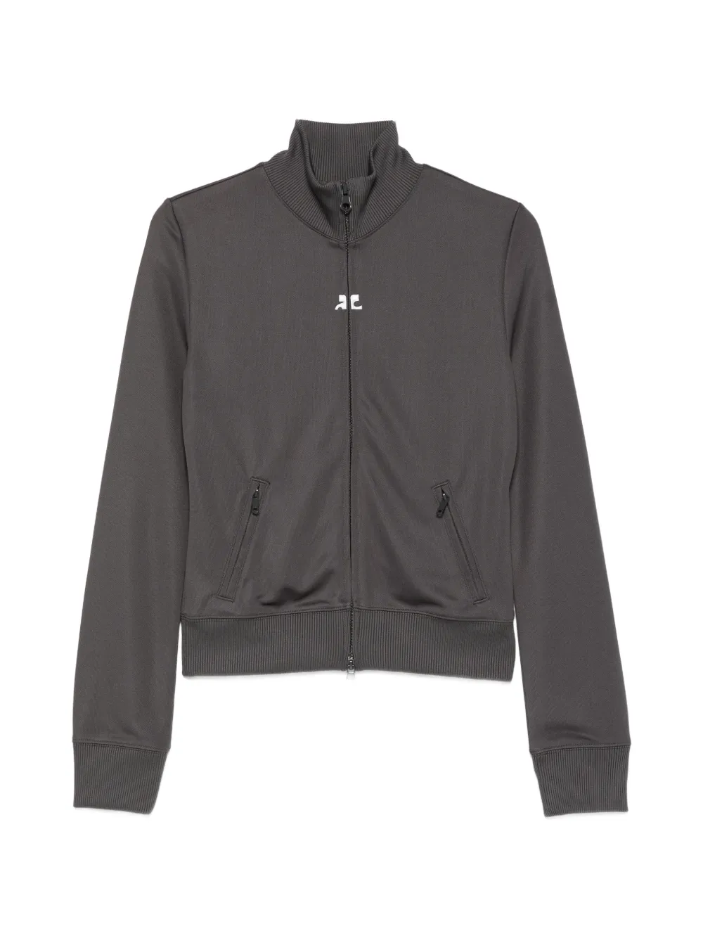 Courrèges zip logo sweatshirt - Grey