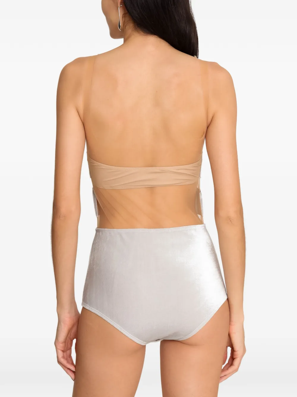  Brigitte Carnaval/festival Maos Cut-out Swimsuit - Grey 