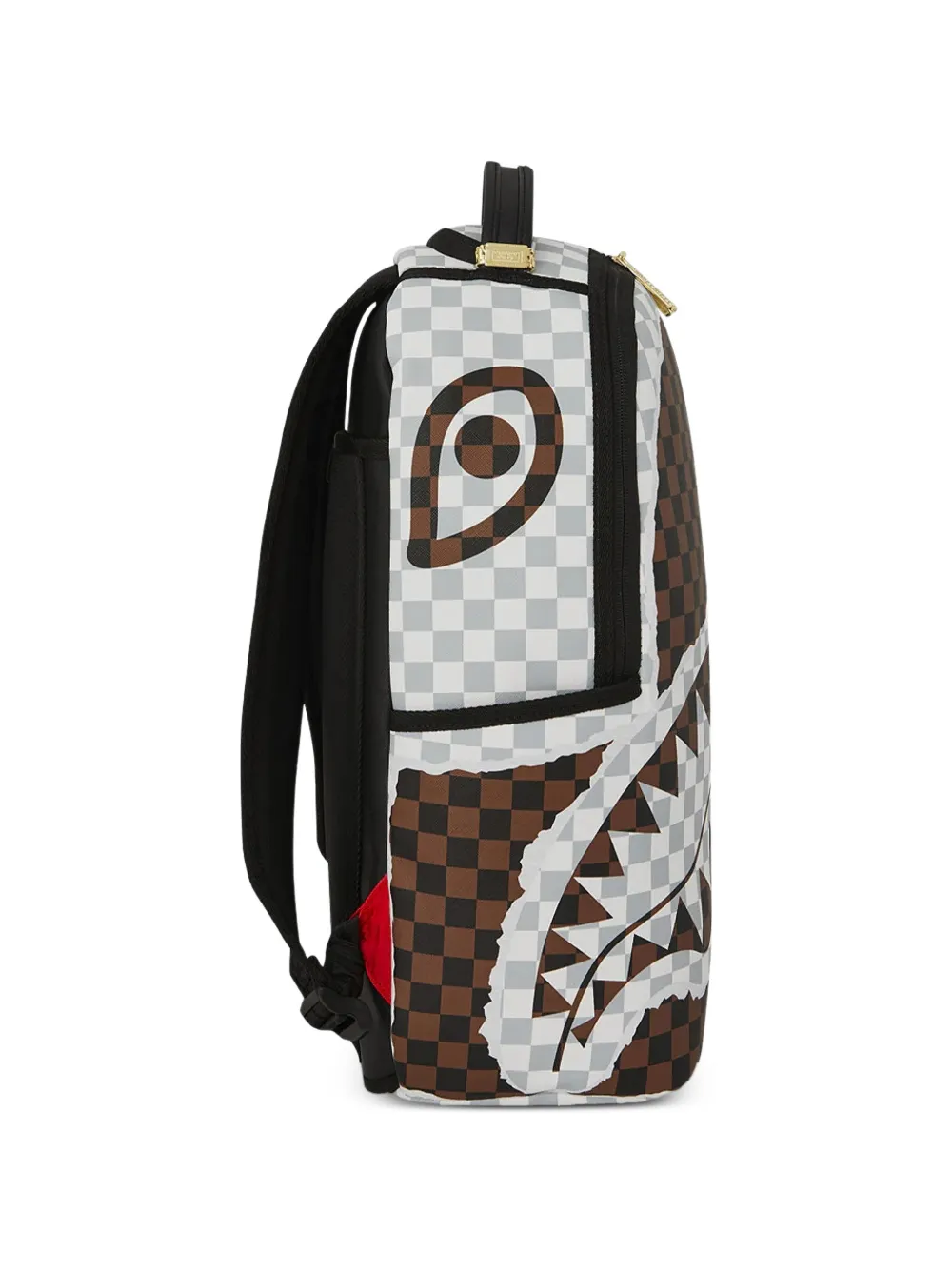 Sprayground チェック シャークモチーフ バックパック | ブラウン