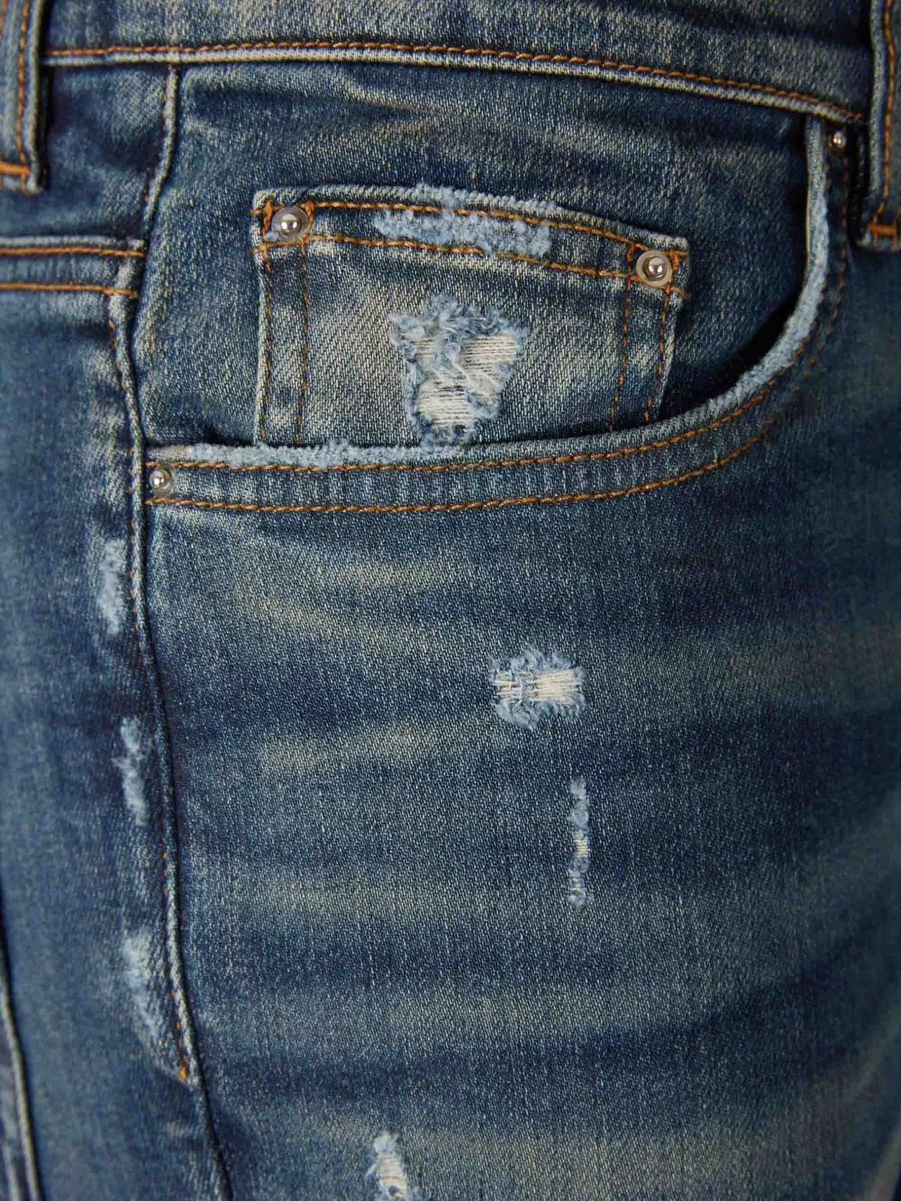  Amiri Distressed-details Skinny Jeans - Blue 