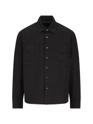 Graphic-print Zip-up Shirt