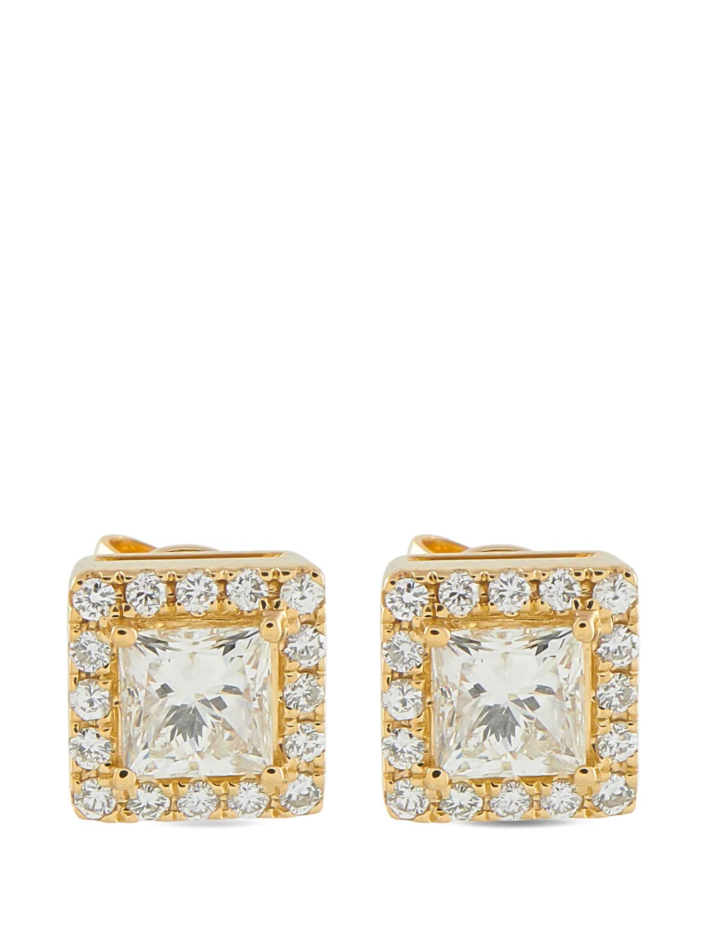 LB Exclusive square diamond stud earrings - Oro