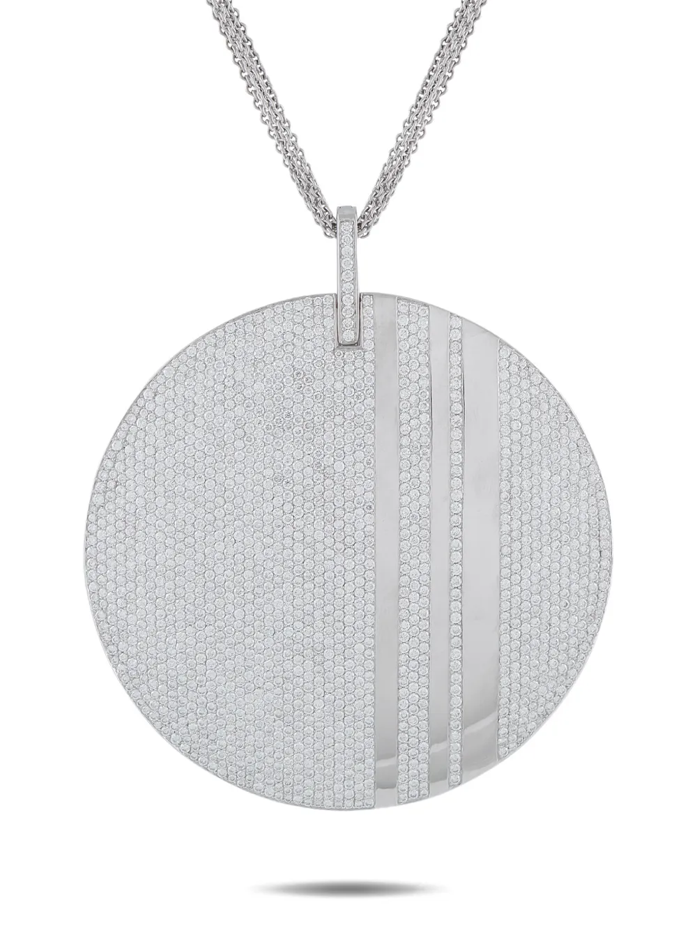 Messika circular-pendant diamond necklace - Argento