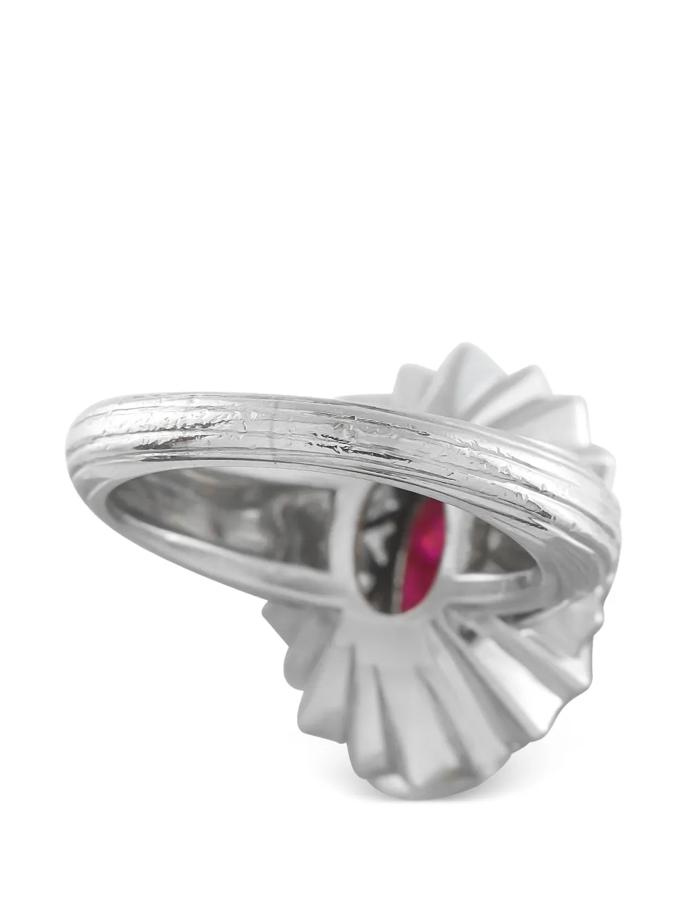  Mauboussin Diamond And Ruby Ring - Silver 