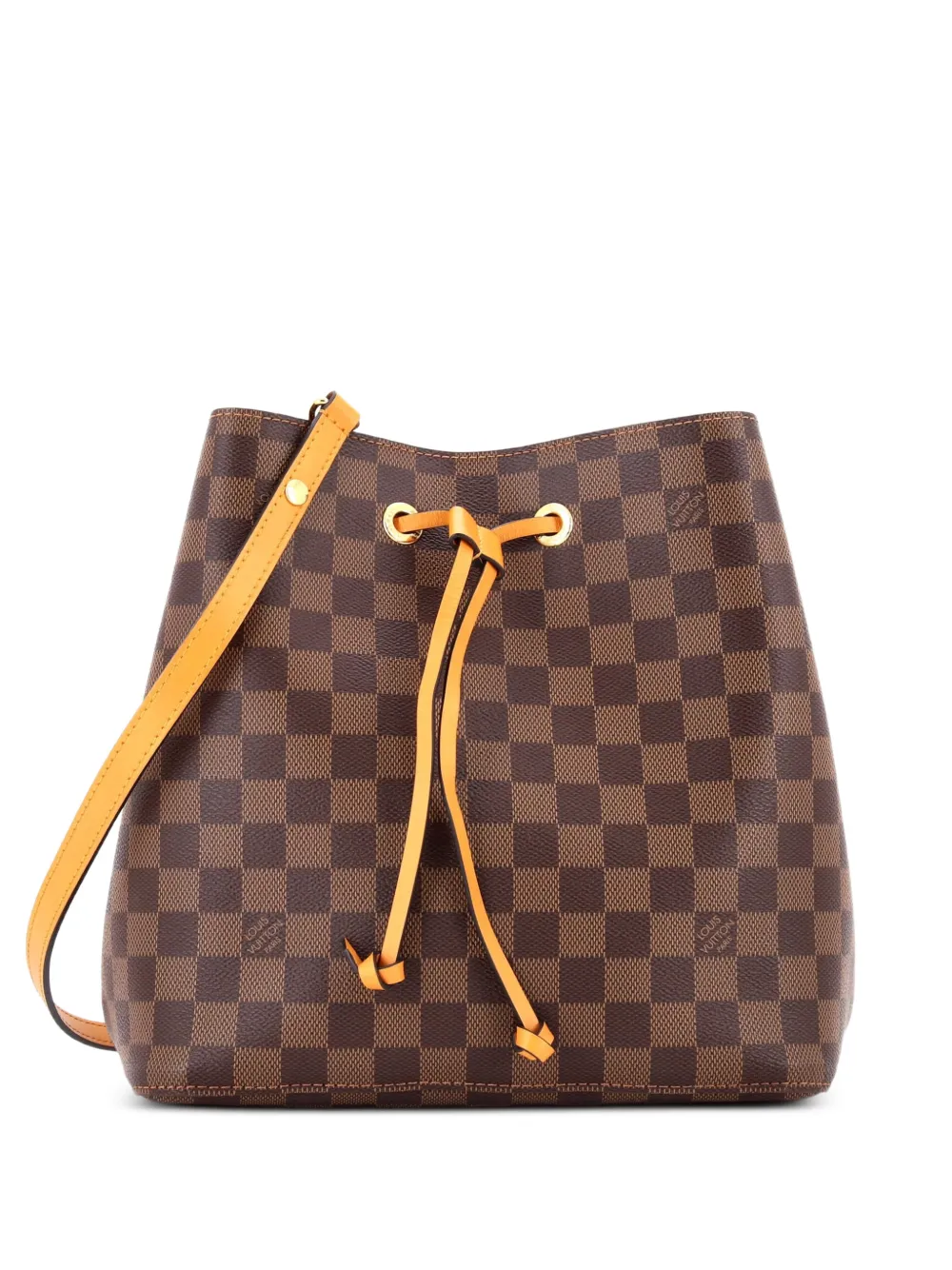 Louis Vuitton Pre-Owned NeoNoe Handbag Damier with Leather MM bucket bag - Marrone