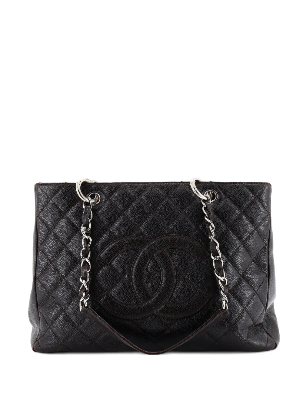 CHANEL Pre-Owned Borsa tote Grand Shopping in pelle Caviar trapuntata - Marrone
