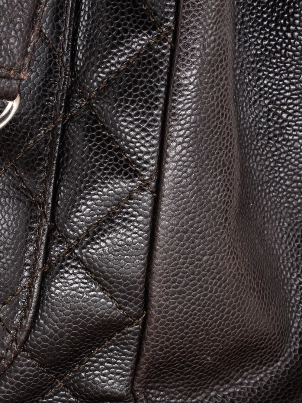 Grand Shopping Quilted Caviar Tote Bag