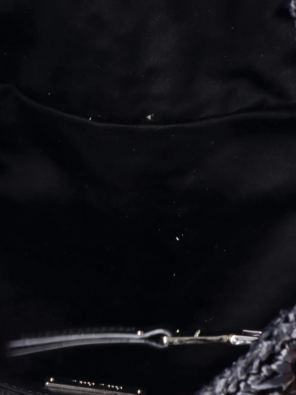 Flower Crystal Chain Woven Raffia Shoulder Bag