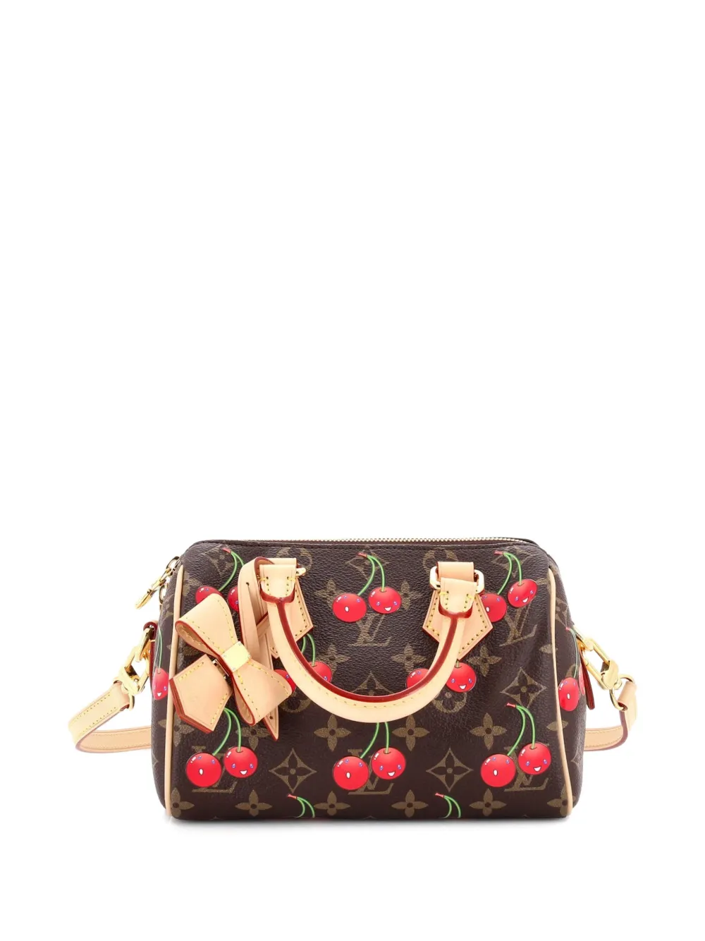 Louis Vuitton Pre-Owned x Takashi Murakami Speedy Bandouliere Bag Limited Edition Monogram Cerises 20 shoulder bag - Braun