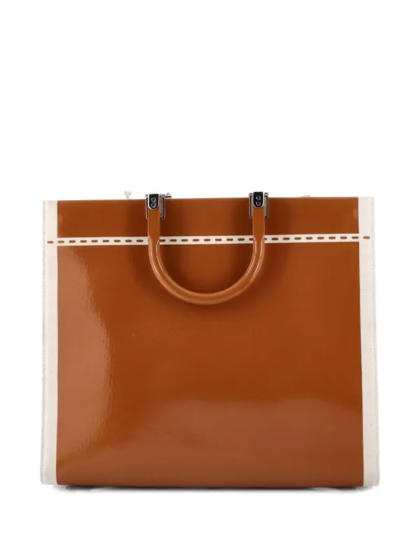 Fendi Pre-Owned サンシャイン ショッパー パテント ラージ トート 