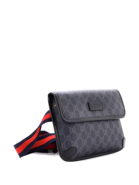 Gucci Pre-Owned Web Flap GG Coated Canvas belt bag