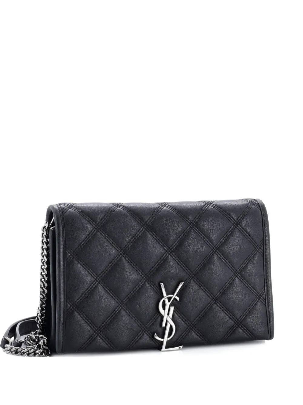 Saint Laurent Pre-Owned Becky Chain Wallet Quilted Leather shoulder bag - Nero