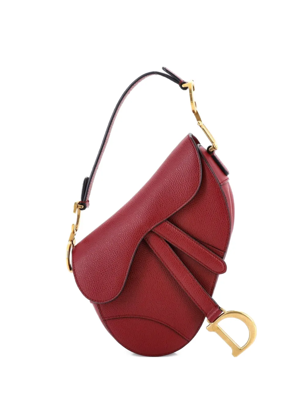 Christian Dior Pre-Owned Saddle Handbag Leather Mini shoulder bag - Red