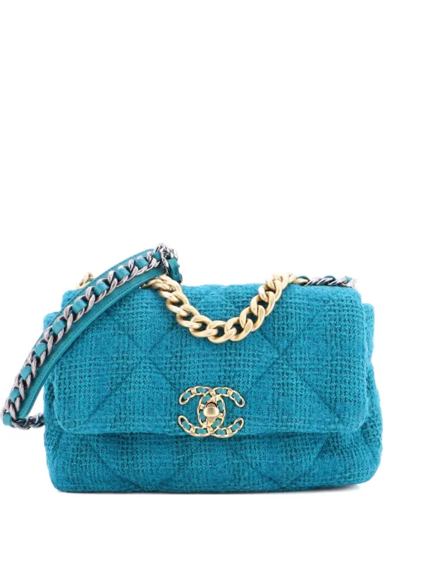 CHANEL Pre-Owned 19 フラップ マトラッセ ツイード ミディアム