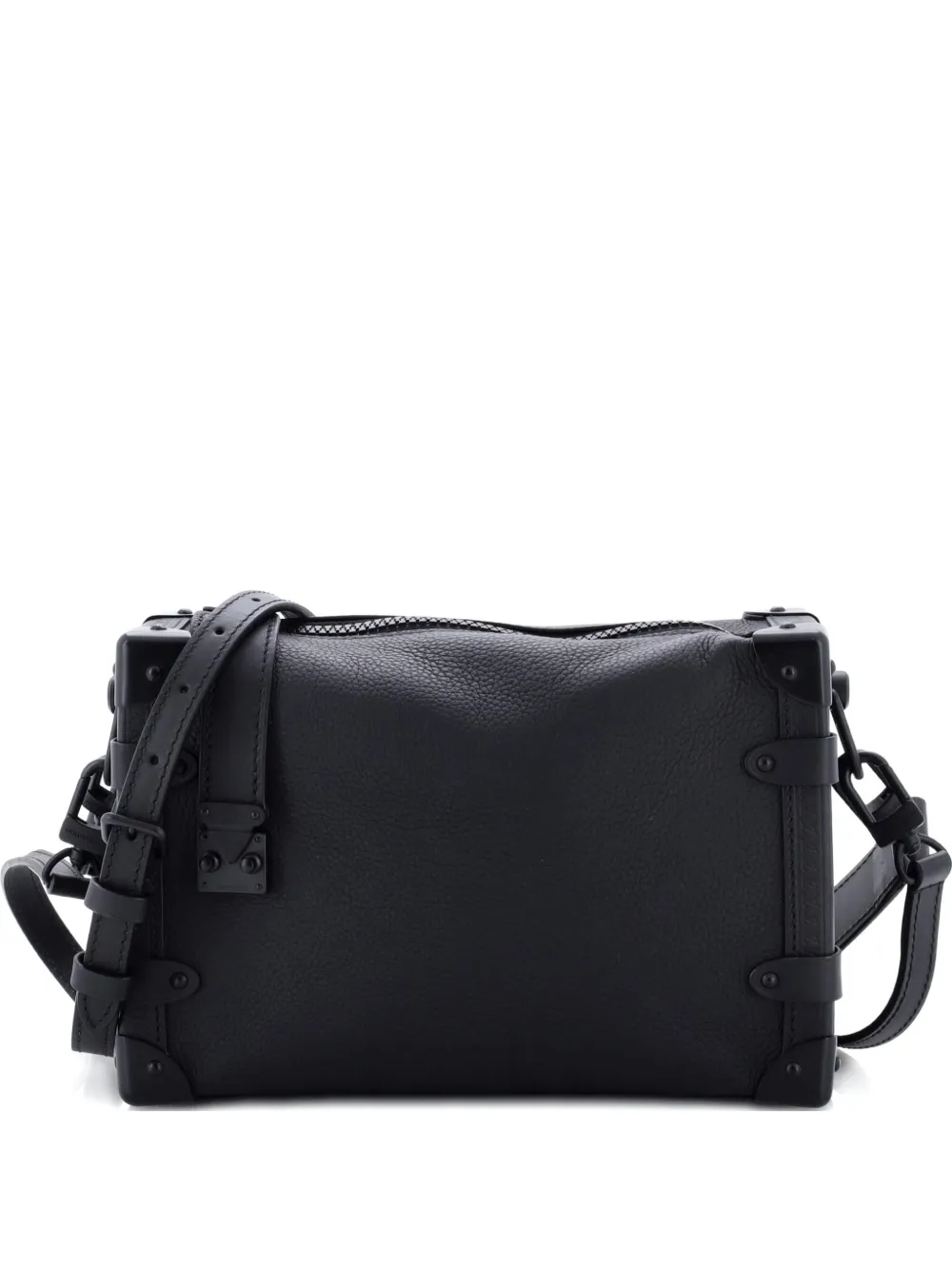 Louis Vuitton Pre-Owned Borsa a mano Side Trunk MM in pelle Taurillon con tracolla - Nero