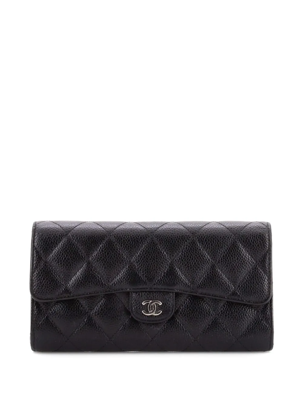CHANEL Pre-Owned L-Flap Wallet Quilted Lambskin Long small wallets - Nero