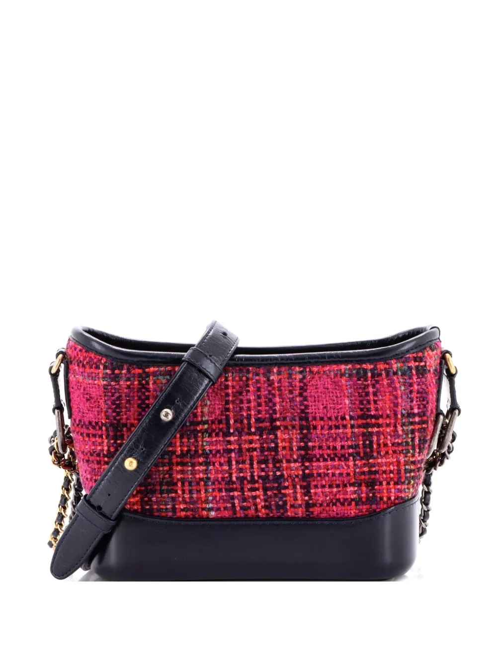 CHANEL Pre-Owned Gabrielle Quilted Tweed and Calfskin Small hobo bag - Multicolore