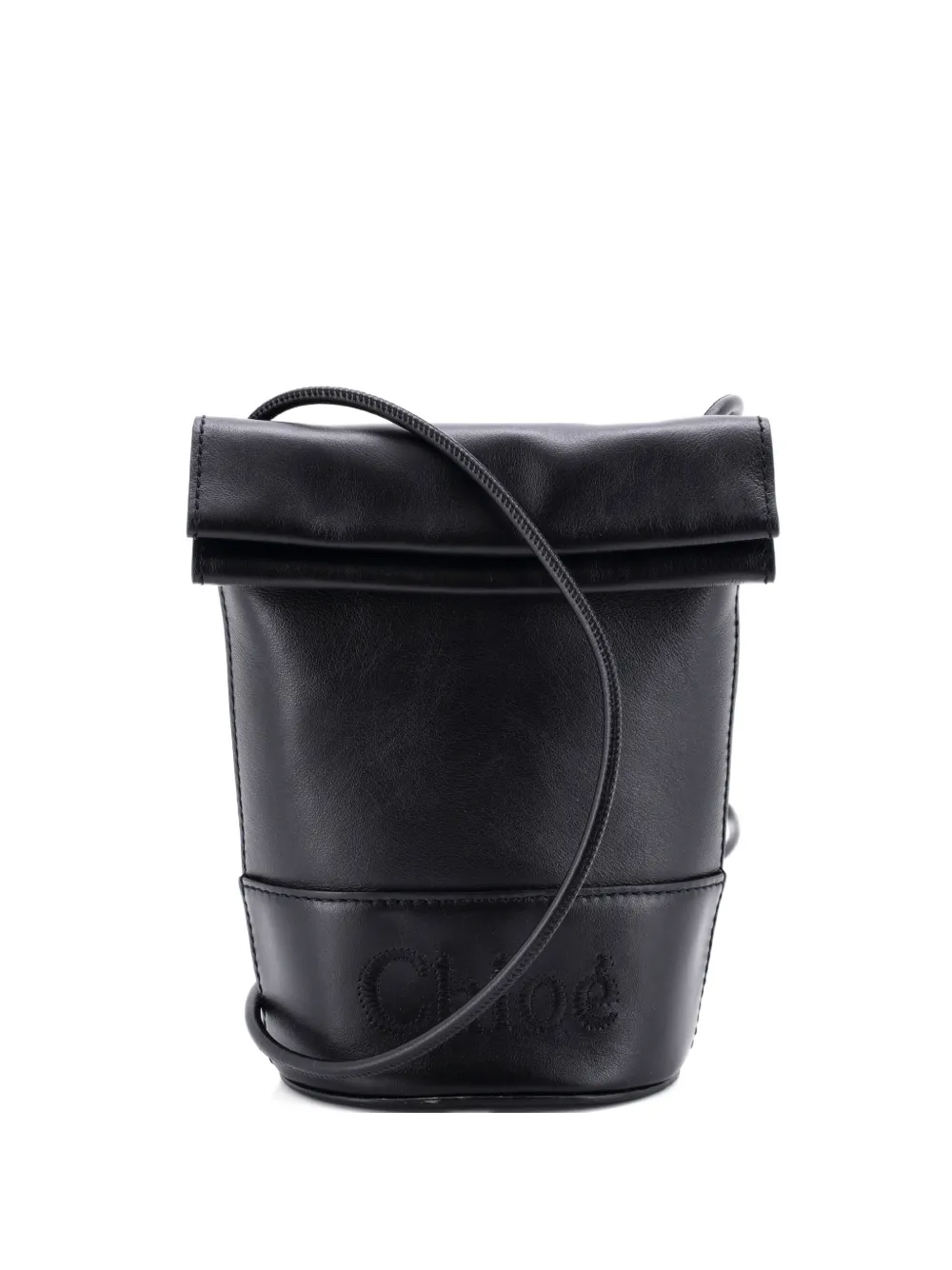 Chloé Pre-Owned Sense Leather Micro bucket bag - Nero