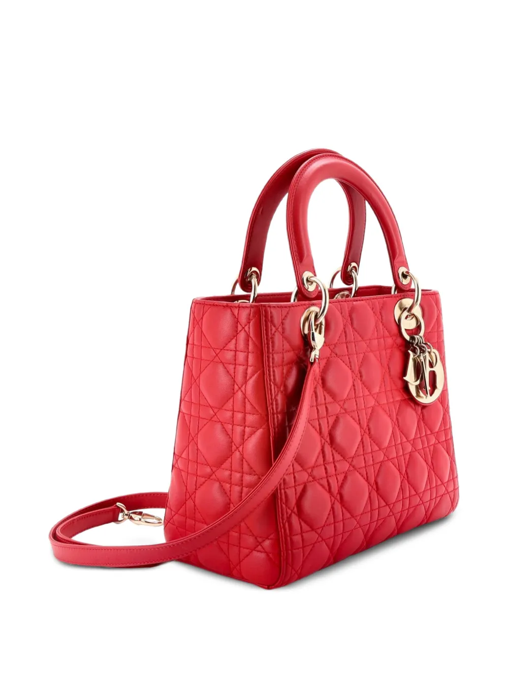 Lady Dior Bag Cannage Quilt Lambskin Medium Satchel