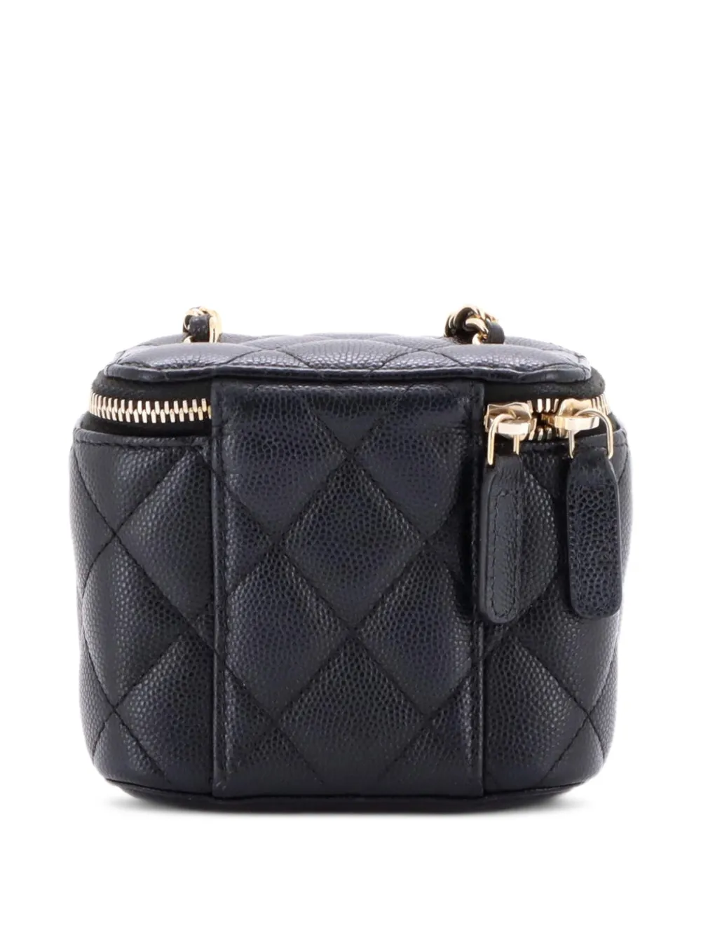 Classic Vanity Case With Chain Quilted Caviar Mini Pouch