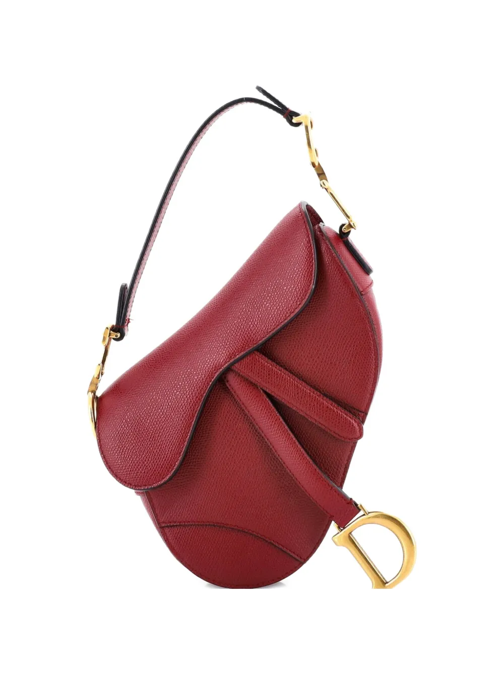 Christian Dior Pre-Owned Borsa a spalla Saddle mini in pelle - Rosso